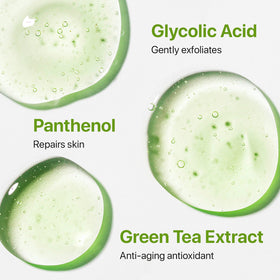 M-REDI ingredient label showing glycolic acid and vitamins for resurfacing benefits