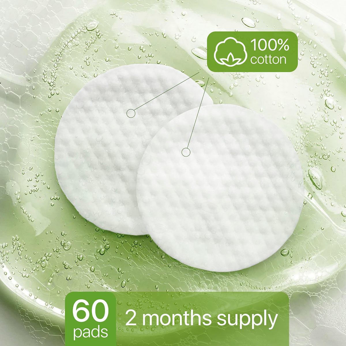 M-REDI pad close-up fiber texture highlighting even saturation and gentle exfoliation