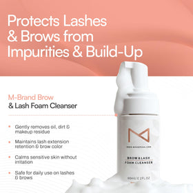 M travel-size bottle beside a coin showing convenient portability