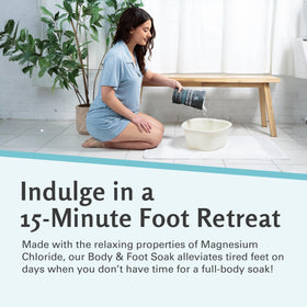 M3 Naturals foot soak basin in use promoting tired-feet relief