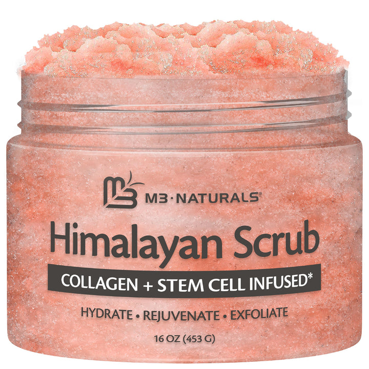 M3 Naturals front packaging displaying scrub size and benefits