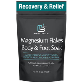 M3 Naturals front packaging showing magnesium soak benefits
