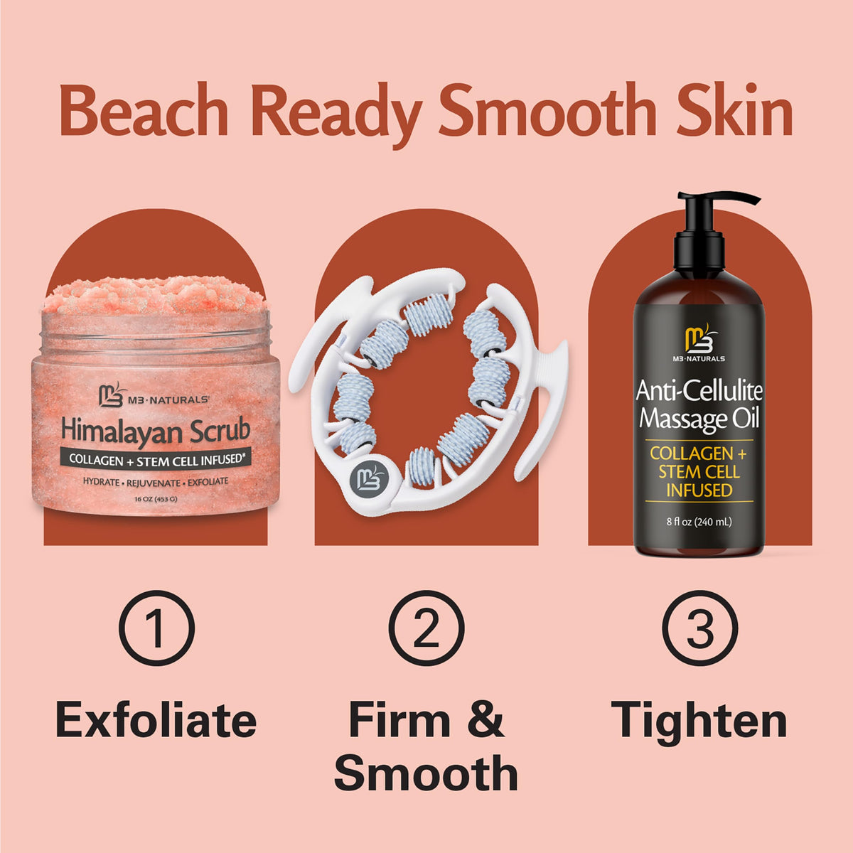 M3 Naturals jar on bathroom counter for relaxing at-home spa