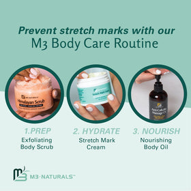 M3 Naturals bottle on bathroom shelf showing daily routine convenience