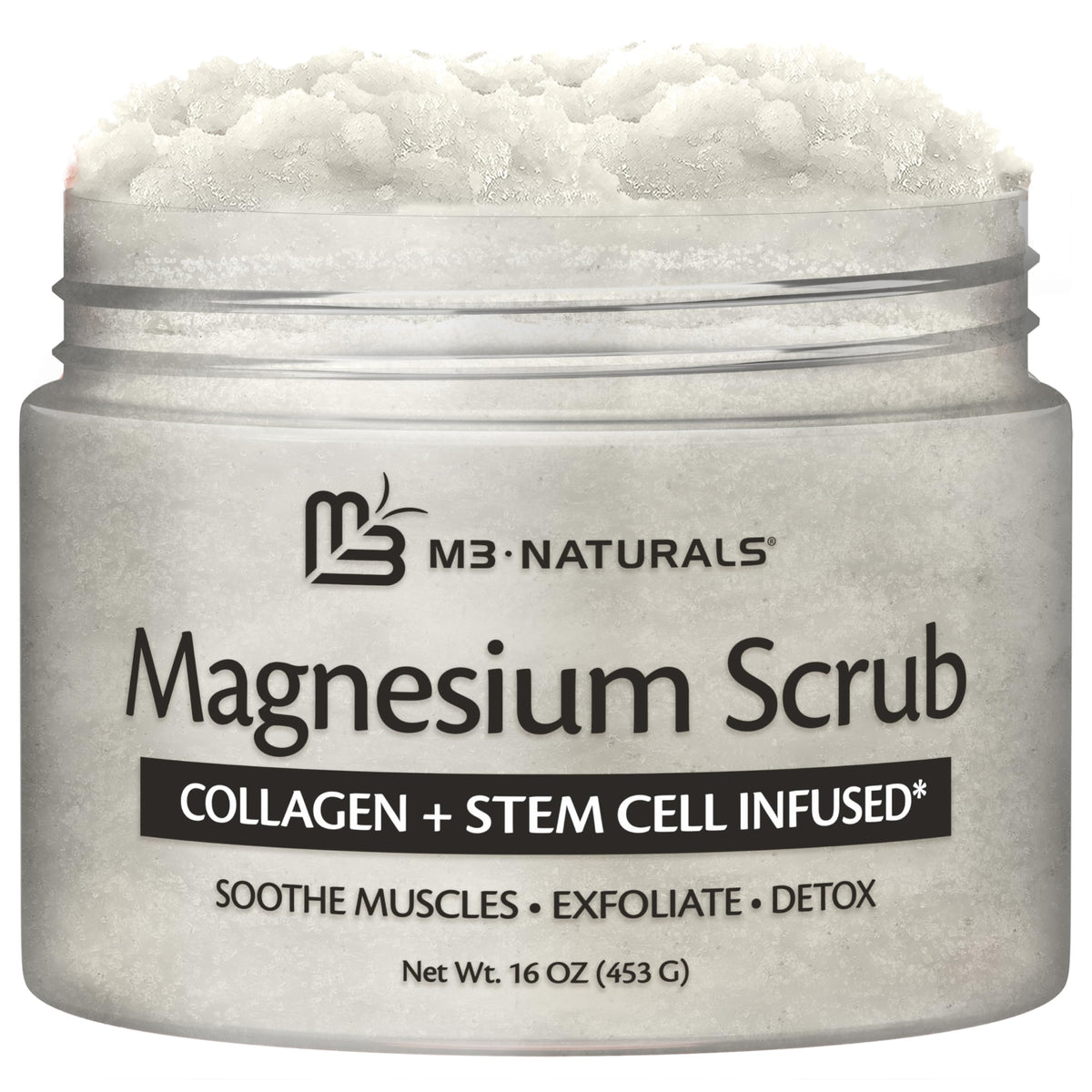 M3 Naturals front jar view showing label and calming magnesium benefits