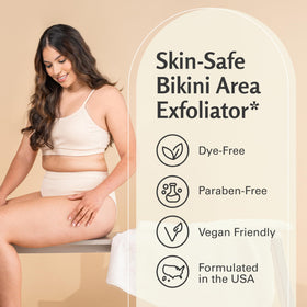 M3 Naturals being used in shower to exfoliate and hydrate skin effectively