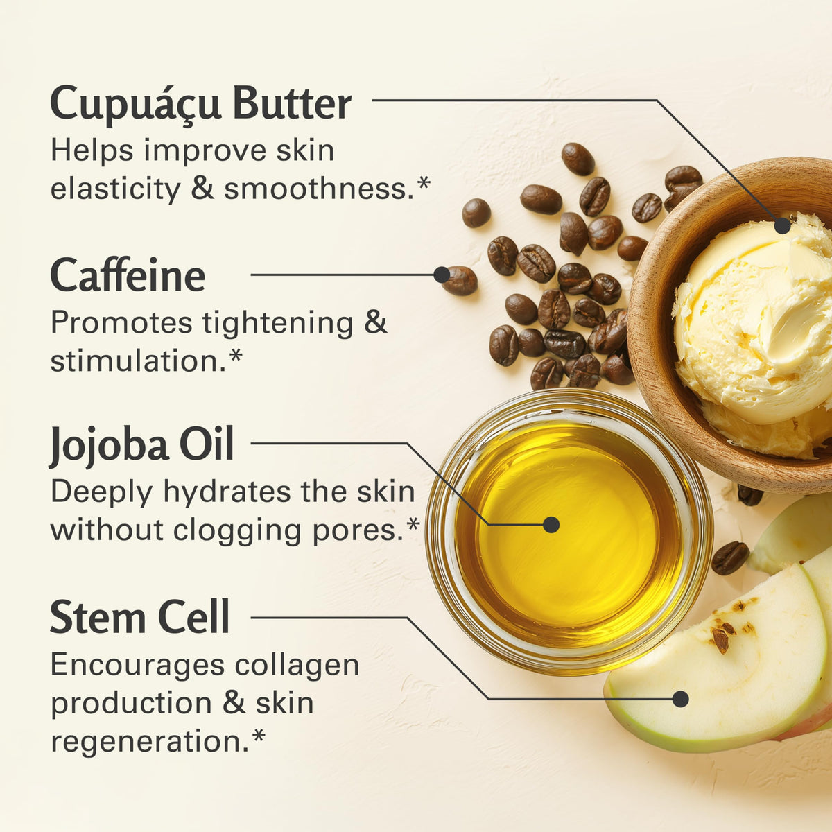 M3 Naturals scoop pouring scrub to show buttery texture and application ease