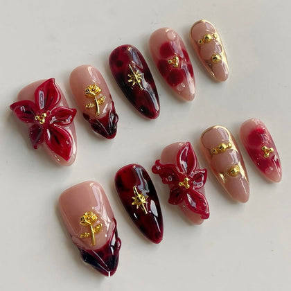 MABKJLF front packaging showing full press-on nail kit and benefits
