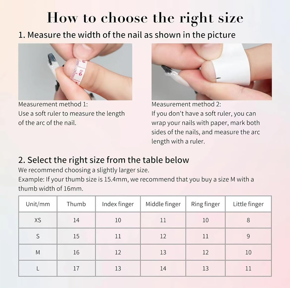 MABKJLF nails next to ruler showing scale for accurate sizing