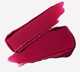 MAC Amplified Creme Lipstick swatch and application on hand showing creamy payoff
