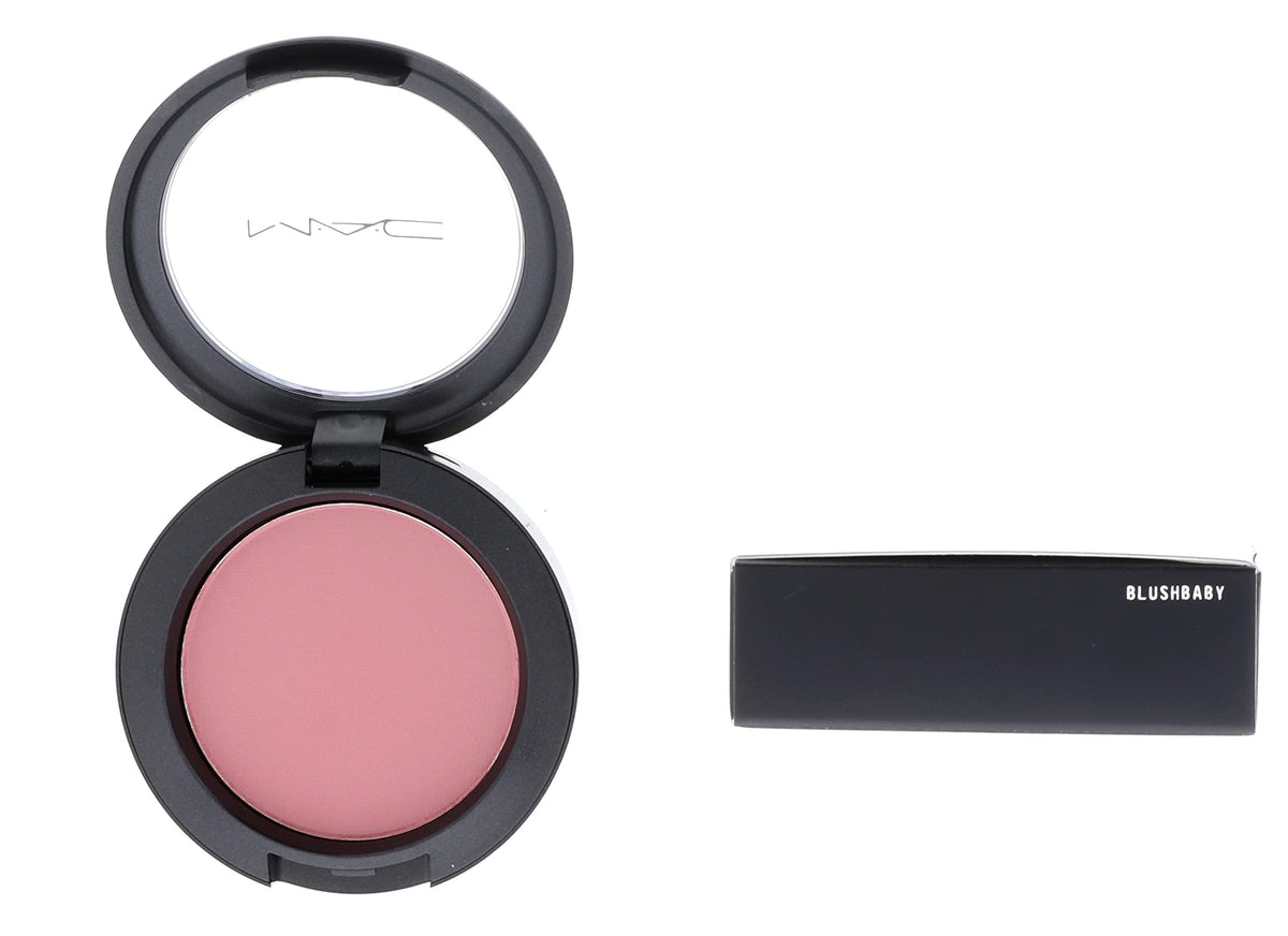 MAC application on model showing finished cheeks and wearable glow benefit