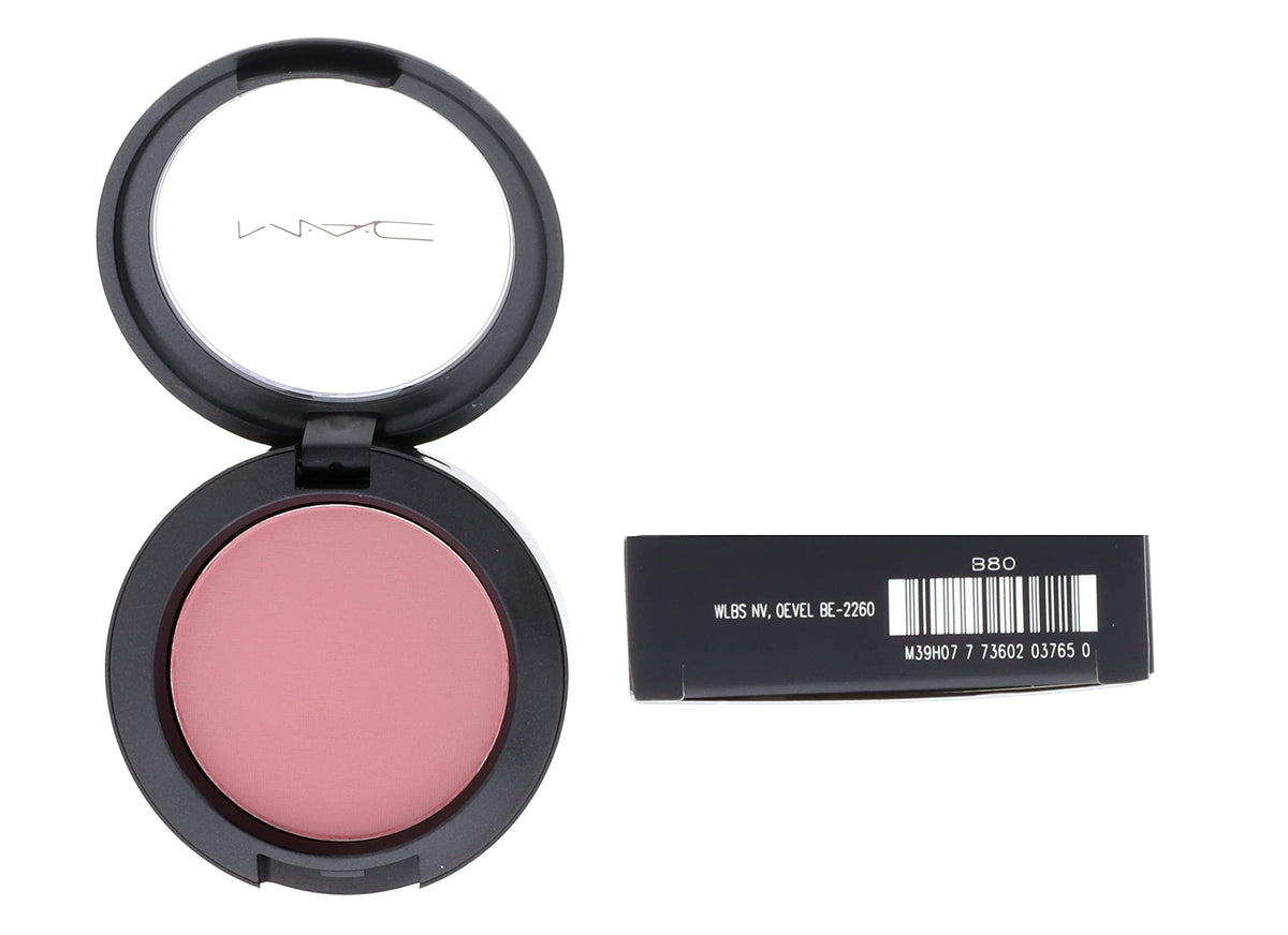 MAC powder pan close-up revealing smooth texture for easy blending