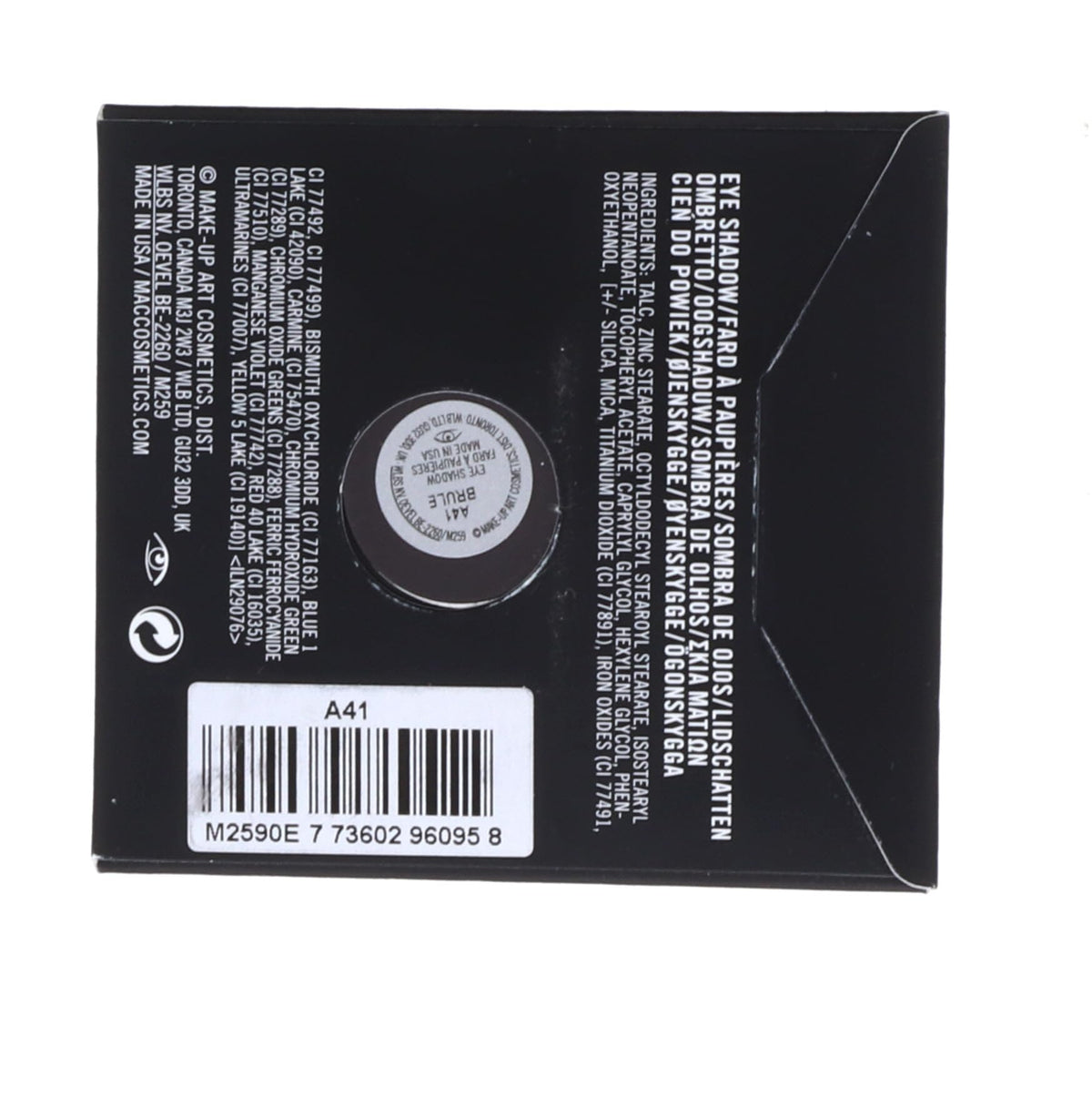 MAC Brule texture close-up revealing finely milled satin powder for smooth blending