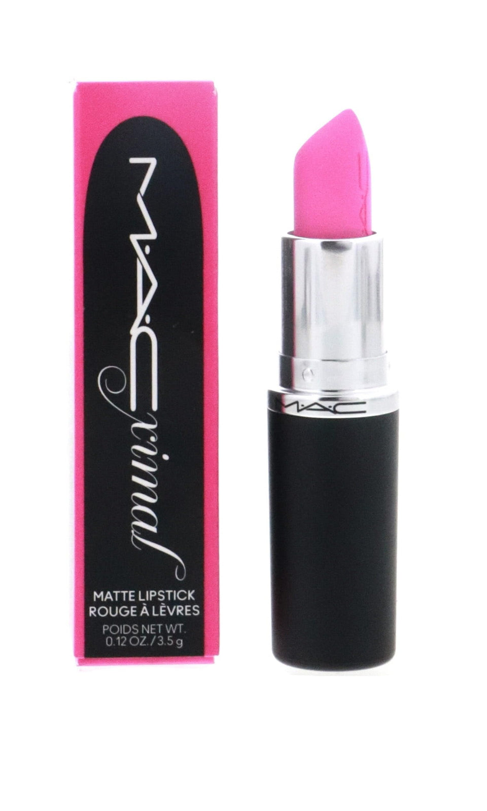 MAC Candy Yum Yum front packaging showing bold pink color and tube design for accurate shade selection