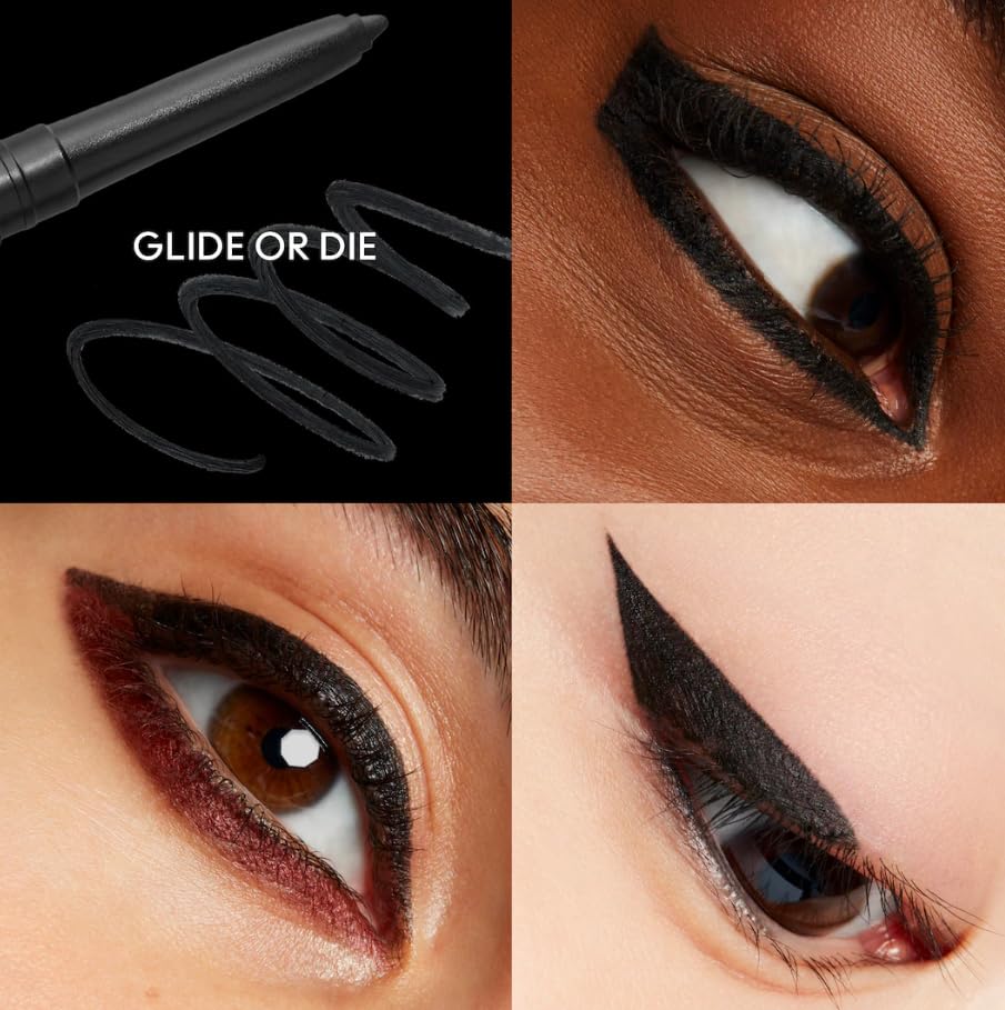 MAC Colour Excess Gel Pencil tip close-up showing creamy carbon black texture for smooth application