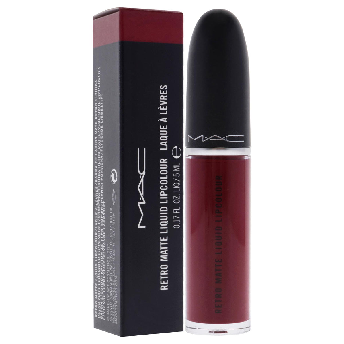 MAC Dance With Me swatch on skin arm showing true cranberry payoff