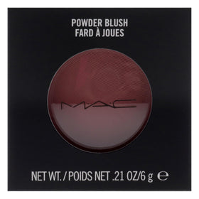 MAC brush applying Desert Rose to cheek demonstrating easy application