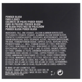 MAC packaging label close-up showing shade name and product details