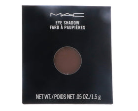 MAC espresso front pan showing deep matte brown and compact refill benefit