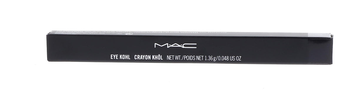 MAC Eye Kohl pencil tip texture close-up displaying creamy black payoff