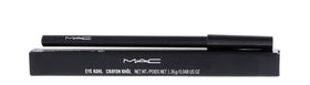 MAC Eye Kohl beside a coin scale to show compact 1.36 g size for travel