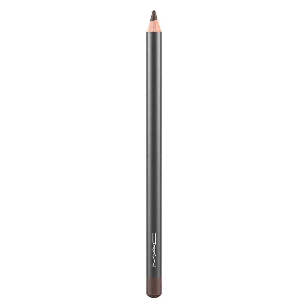 MAC eye pencil coffee front packaging showing pencil and cap for easy travel