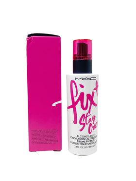 M.A.C Fix + Stay Over mist in use demonstrating even application and lightweight hydration