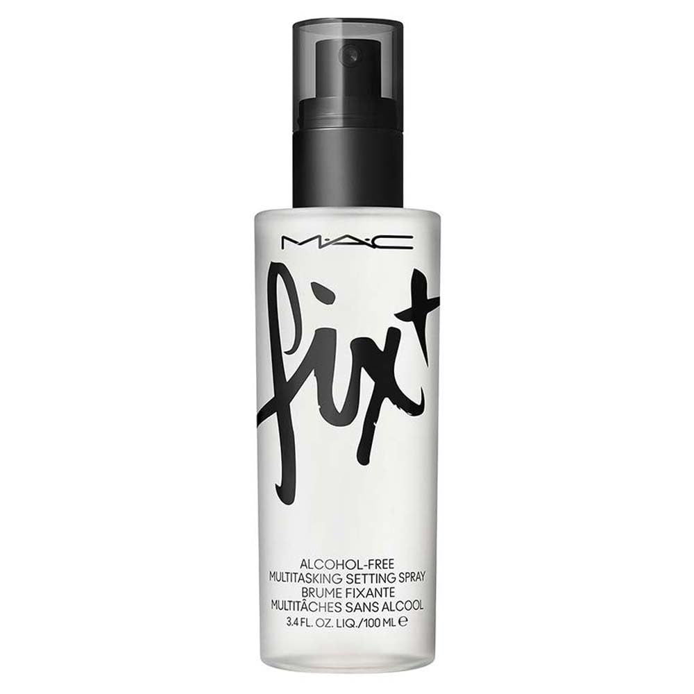 MAC Fixt ORIGINAL in use setting makeup on model for long-lasting wear benefit
