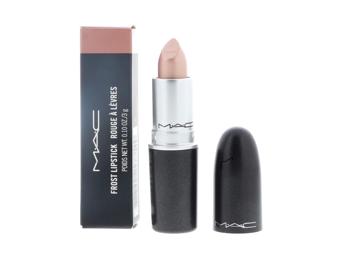 MAC frost lipstick gel front view showing compact tube and branding