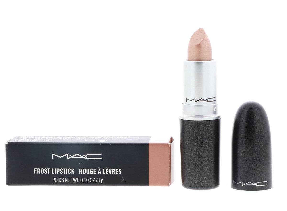 MAC frost lipstick gel worn in street-style look for wearable shine