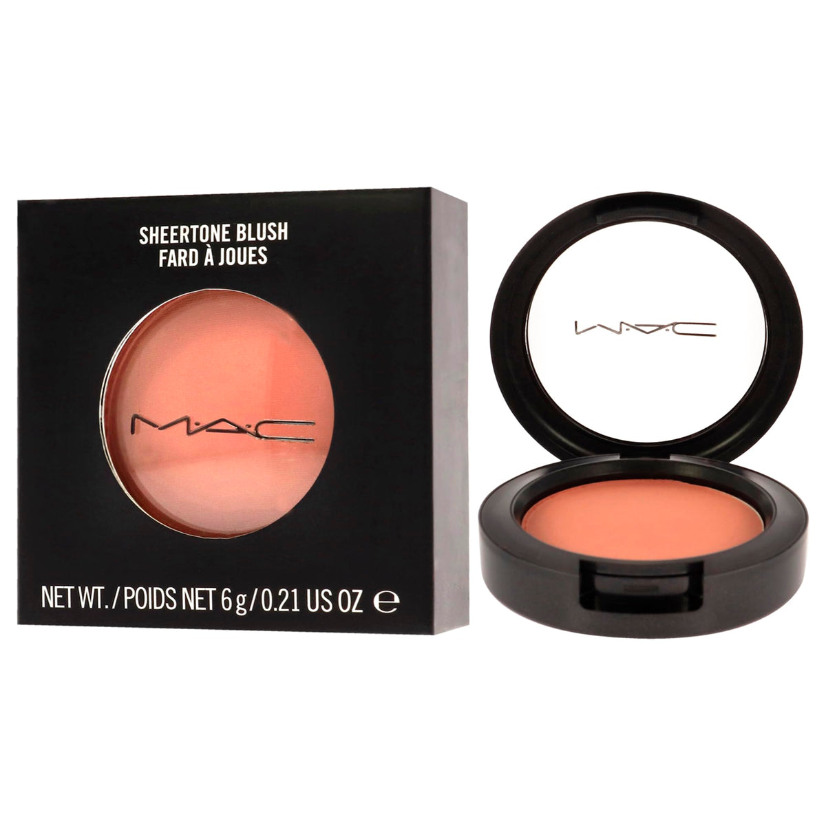 Model wearing MAC Gingerly blush in a soft natural look showing subtle warmth and everyday wearable finish
