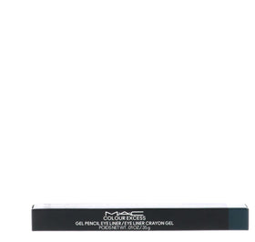 MAC Hell-Bent applied on eyelid showing winged liner with multi-colored pearl shimmer for dramatic effect