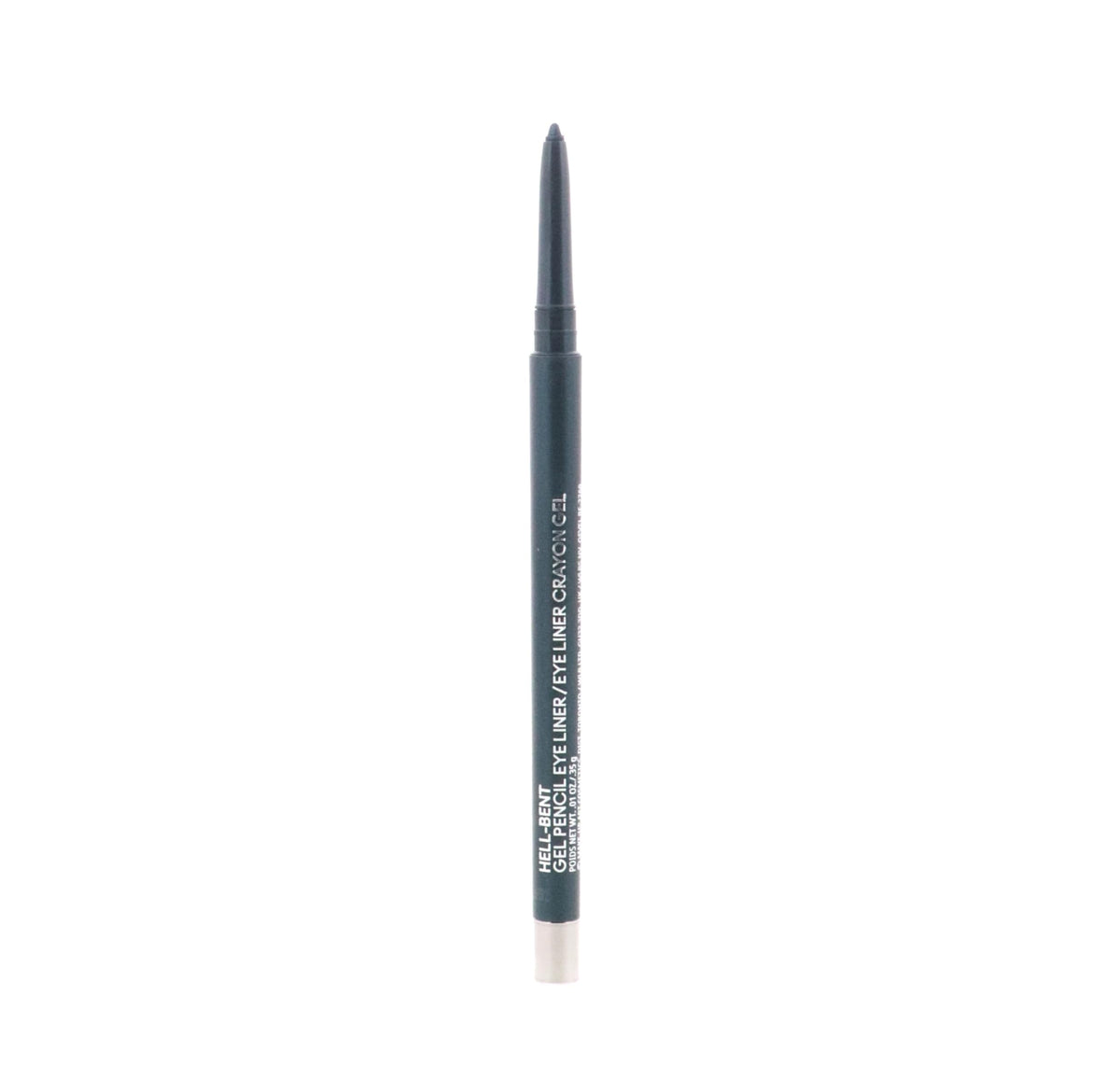 MAC Hell-Bent texture close-up demonstrating creamy gel tip and pearl flecks for smooth glide