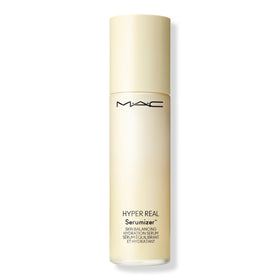 MAC Hyper Real Serumizer front packaging showing sleek bottle and label benefit hydration