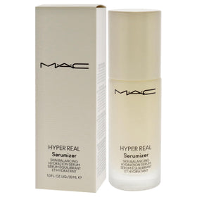 MAC Hyper Real Serumizer on vanity with skincare routine context and glowing-skin benefit