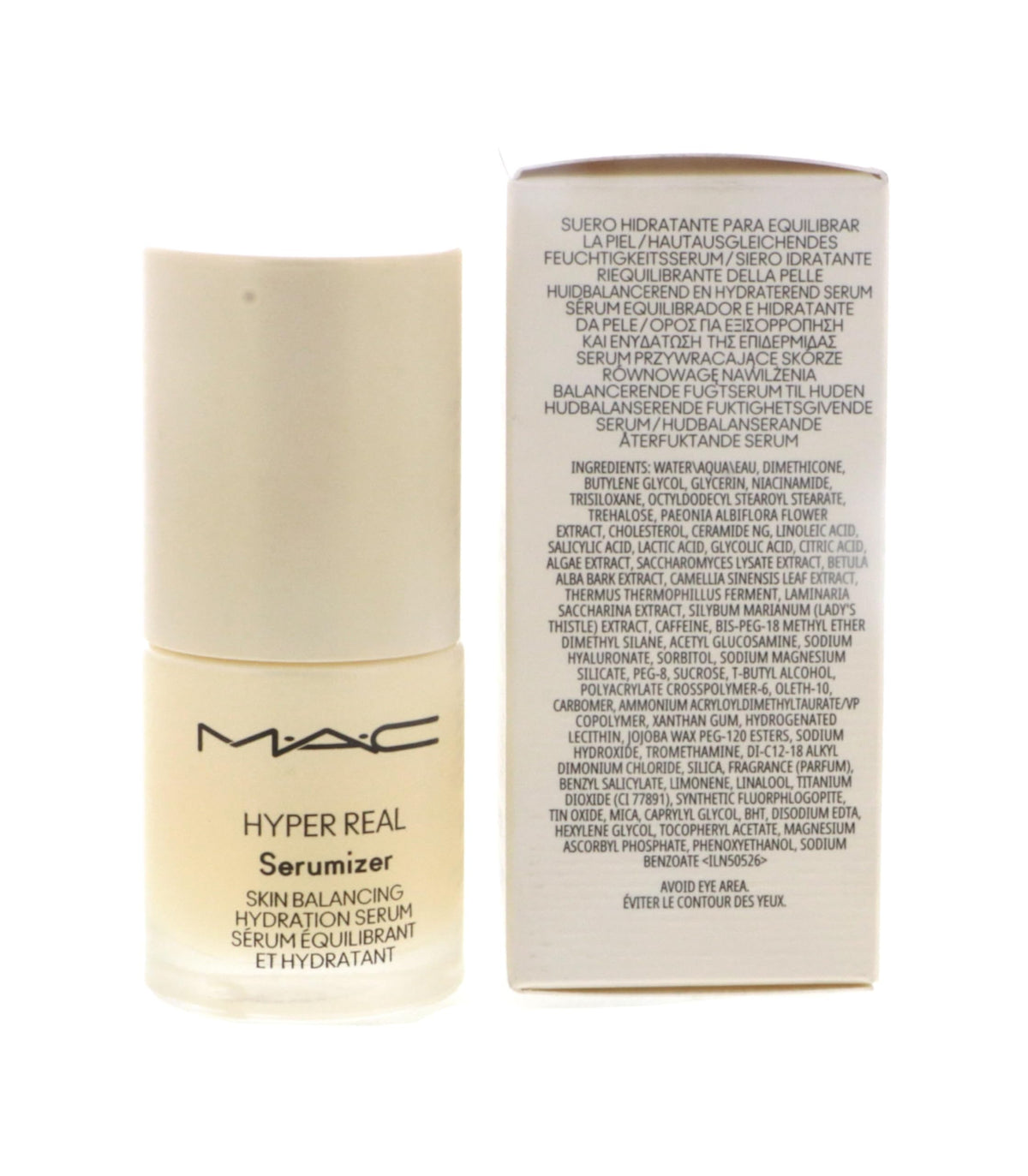MAC Hyper Real Serumizer texture close-up displays smooth, lightweight finish benefit
