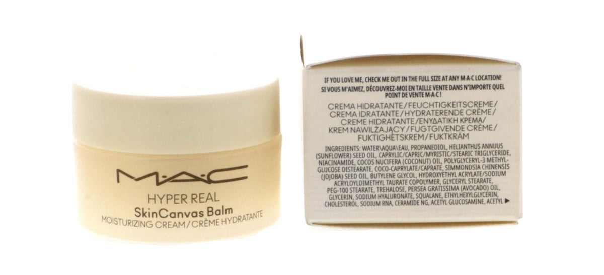 MAC Hyper Real SkinCanvas cream texture close-up showing lightweight absorption benefit