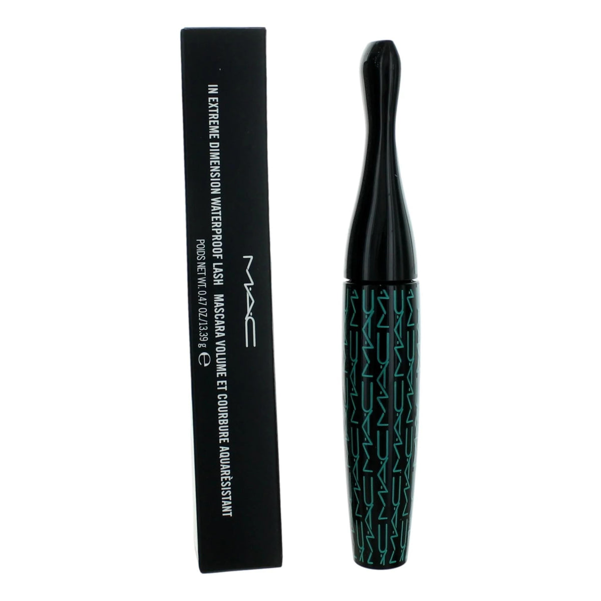MAC front packaging showing mascara tube and brand, clear product benefit