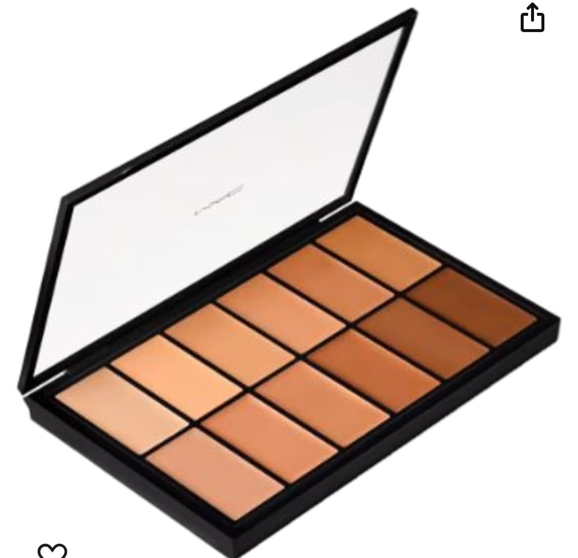MAC close-up of individual pans highlighting shade variety for accurate mixing benefit