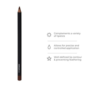 MAC lip pencil sharpened point emphasizing control and fine-line precision