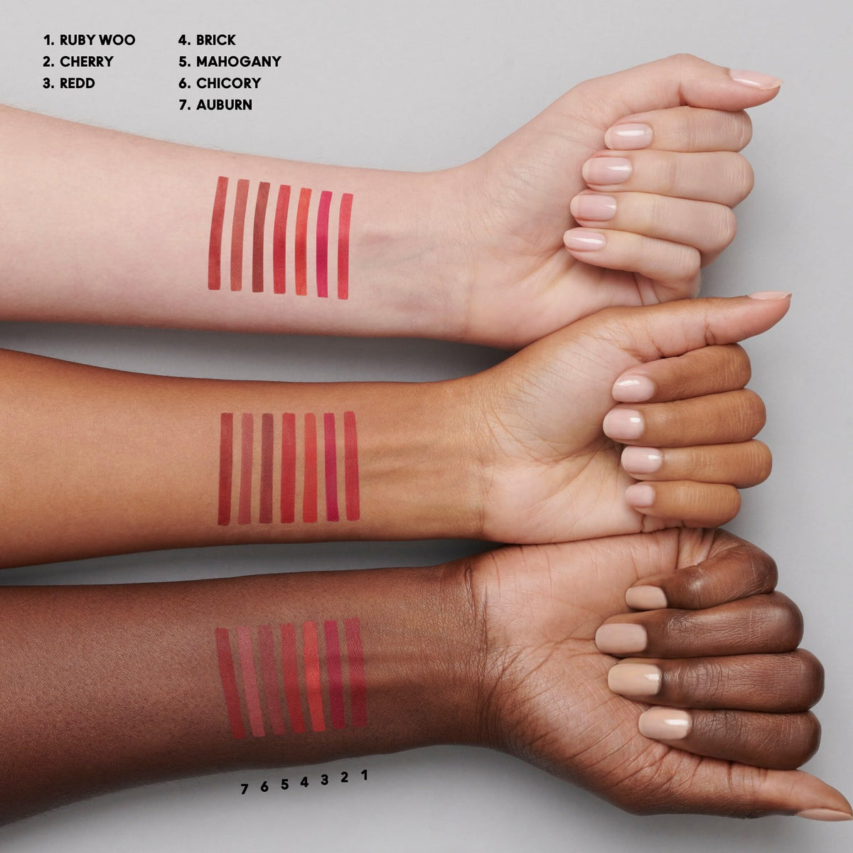 MAC lip pencil Mahogany packaging label view for ingredient clarity