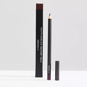 MAC lip pencil Vino applied on lips studio image illustrating defined finish