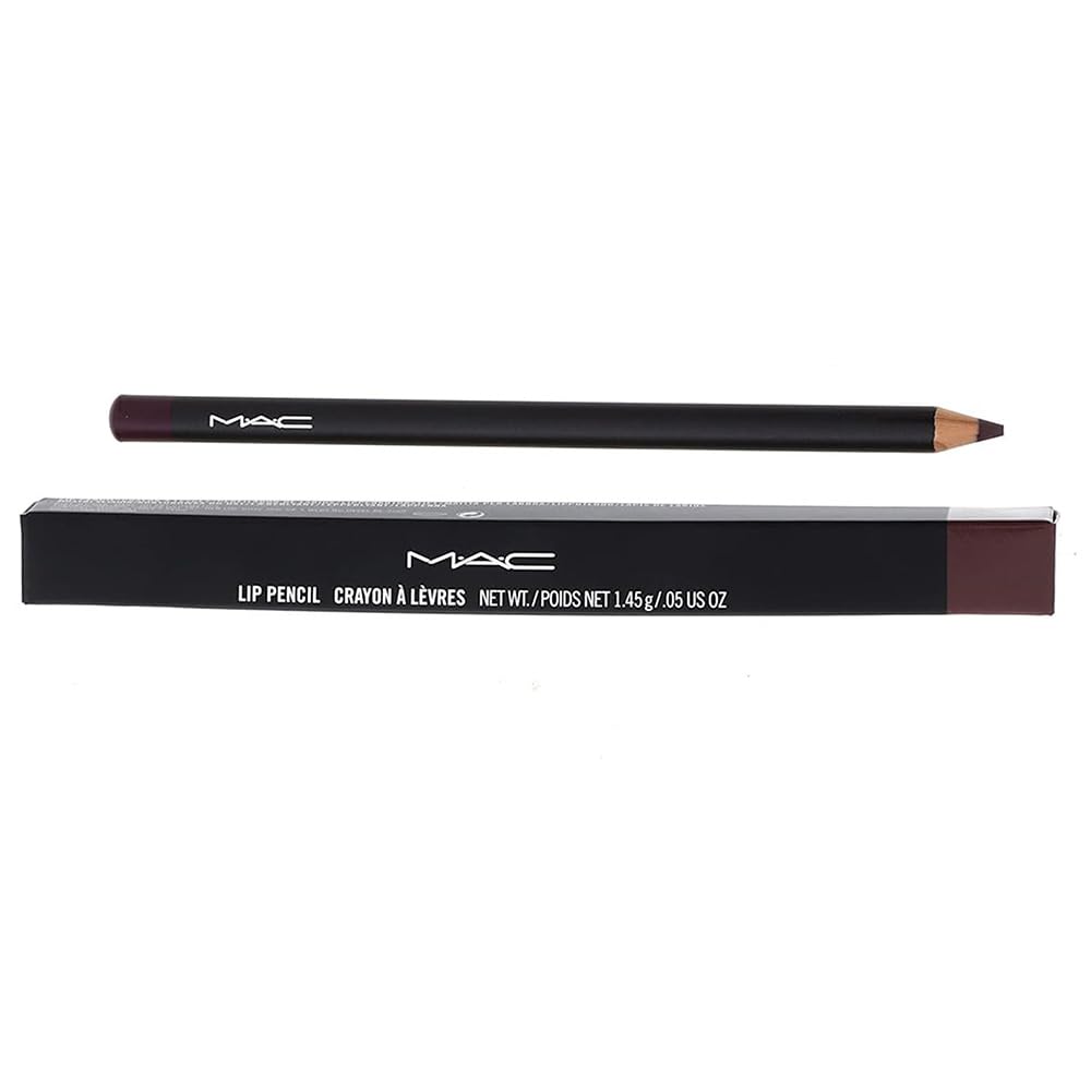 MAC lip pencil Vino cap and tip detail displaying creamy formula benefit