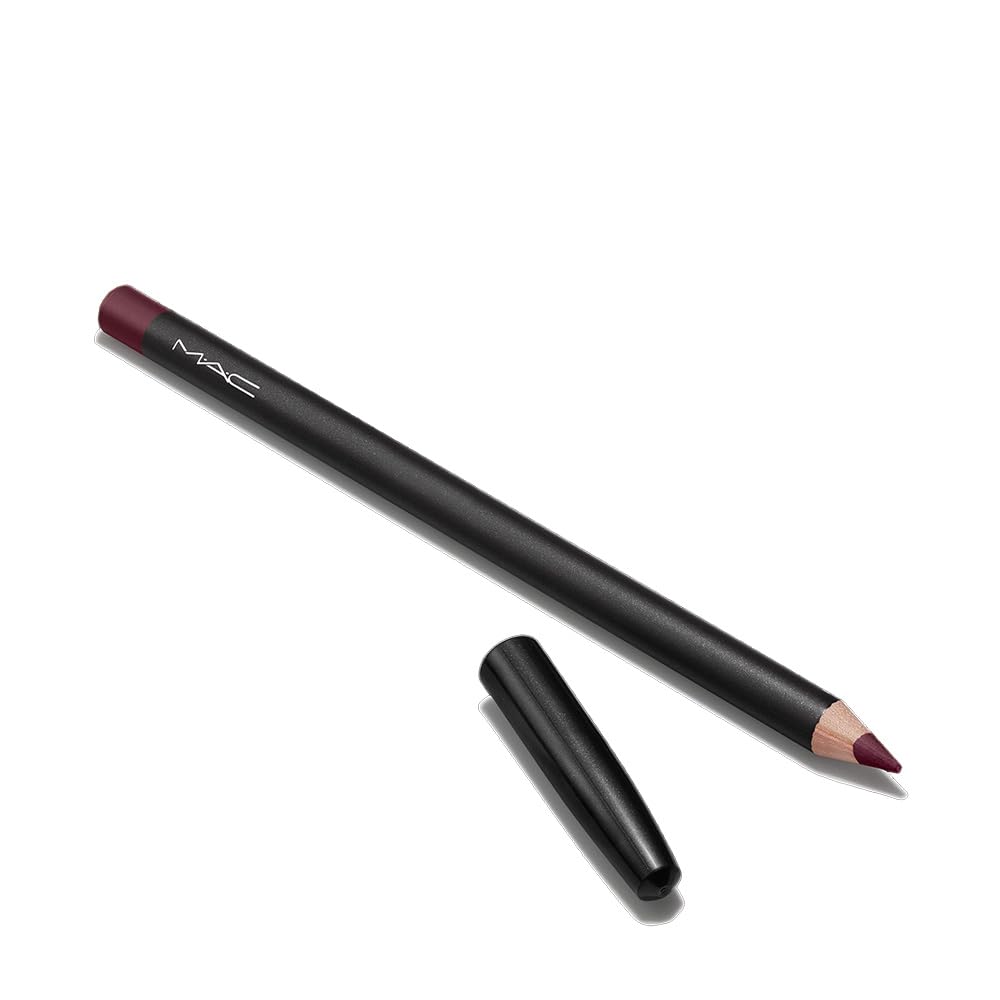 MAC lip pencil Vino front view showing sleek packaging and rich color