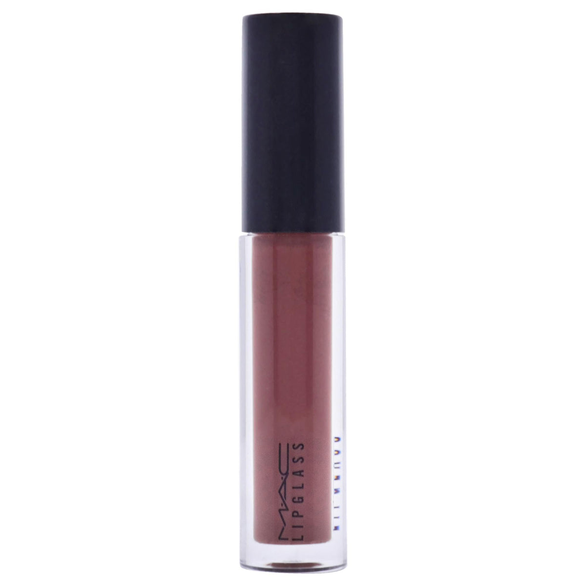 MAC LipGlass applicator detail with wand, precise application benefit