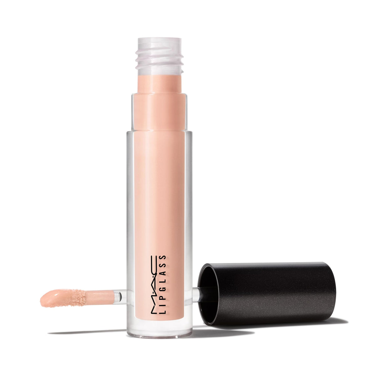 MAC Lipglass front tube showing sleek packaging and portable size benefit