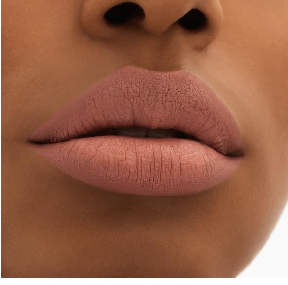 MAC Locked Kiss open cap label detail showing shade name and product authenticity