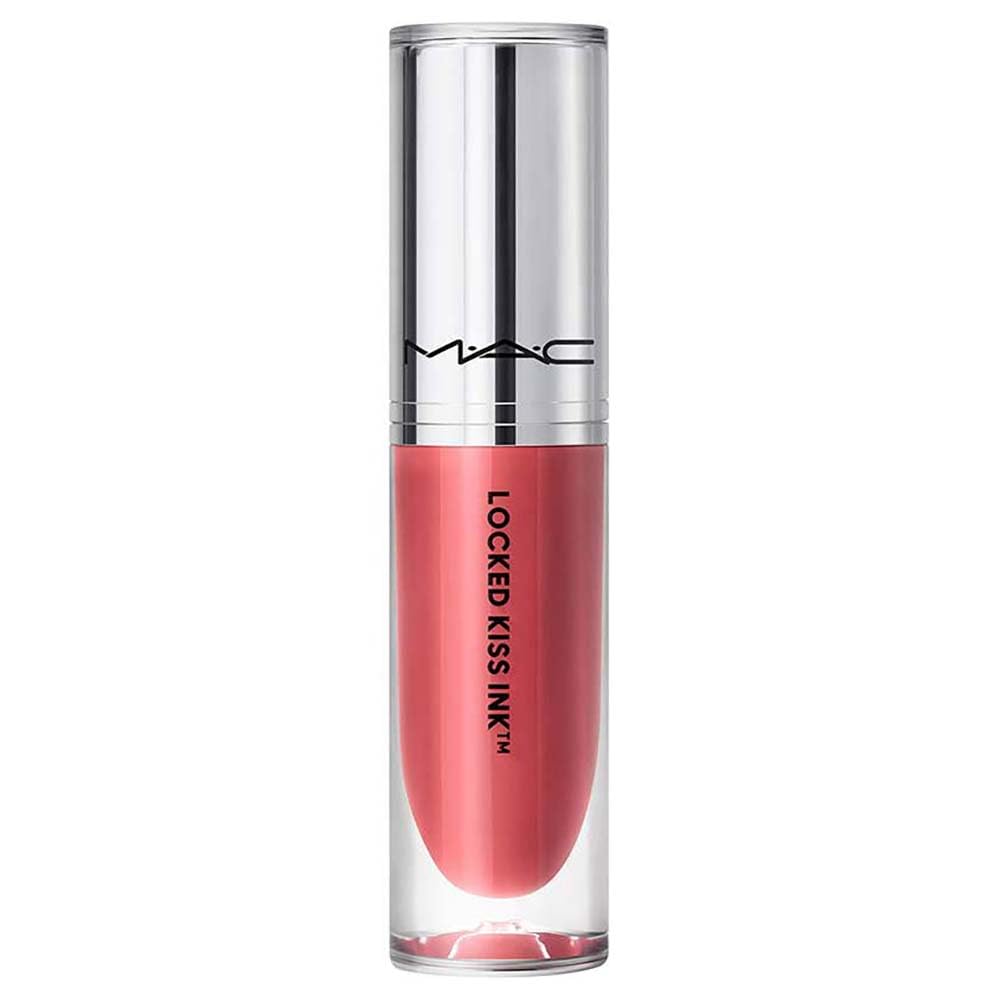 M·A·C Locked Kiss applied on lips of model demonstrating wearable matte finish