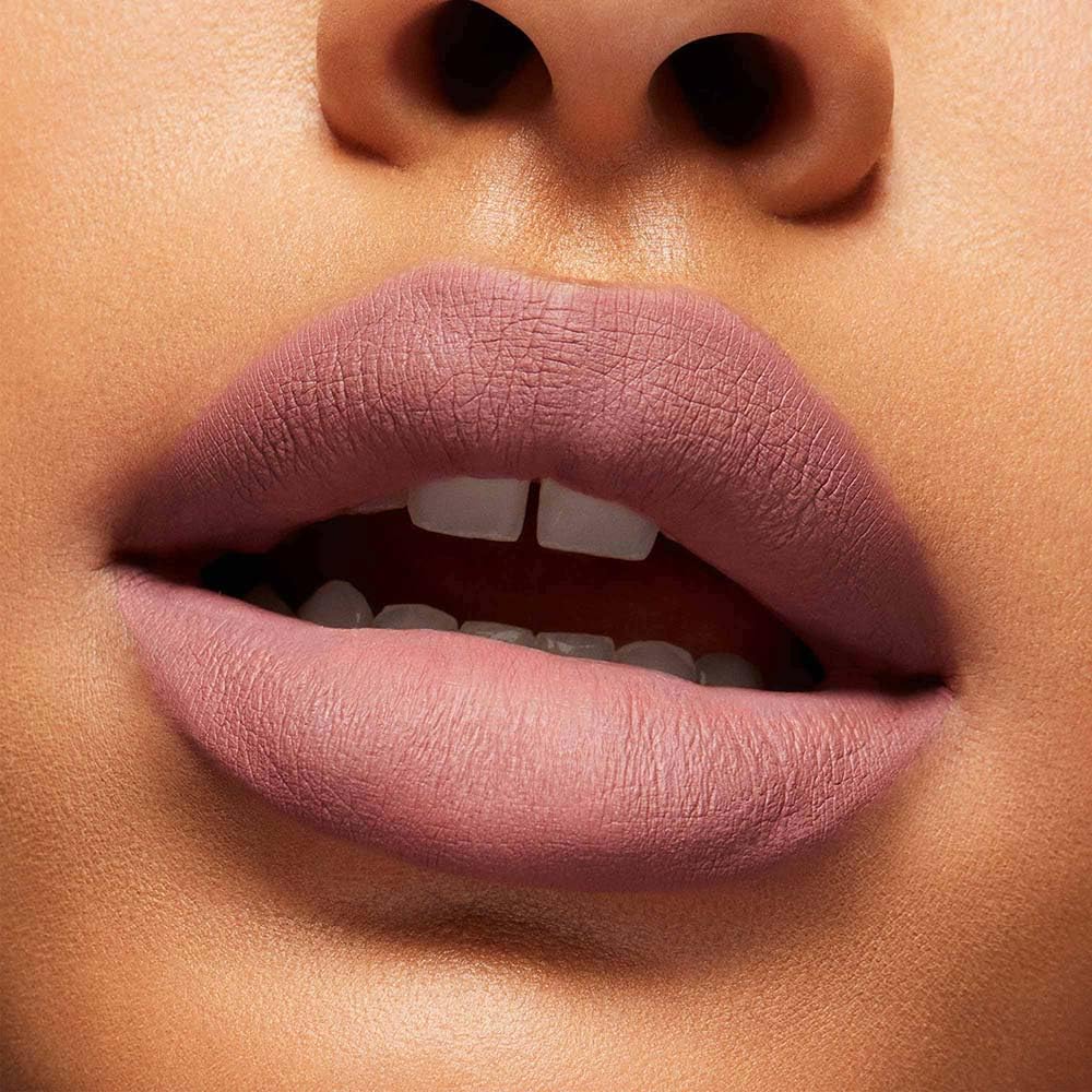 M·A·C Locked Kiss texture close-up showing smooth matte formula and coverage