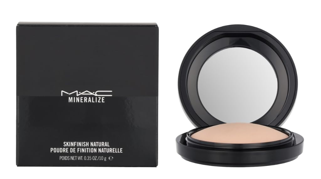 MAC Mineralize Skinfinish front packaging showing compact and label, refined finish benefit